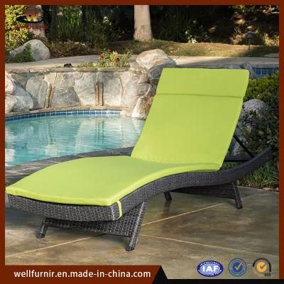 Modern Outdoor Hotel Balcony Wicker Furniture Leisure Rattan Sun Lounger (WF-06)