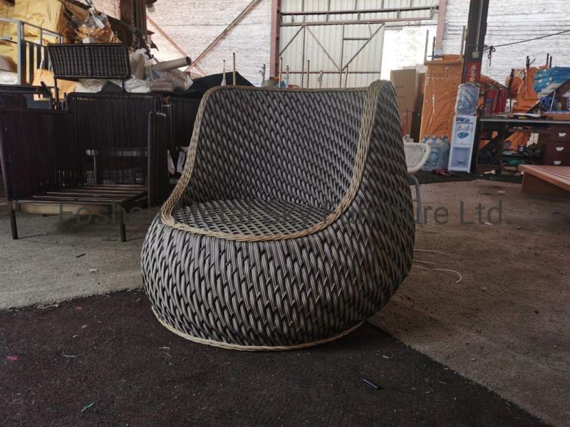 Outdoor Metal Aluminum Restaurant Patio Garden Rope Rattan Wicker Sofa