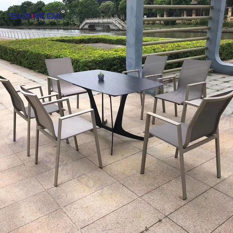 Factory Custom Table Set with Durable Heterosexual Pipe Structure Chair