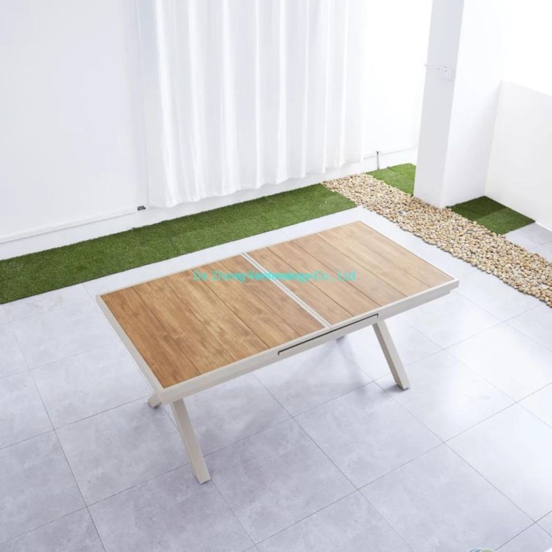 Commercial Furniture Rectangle Polywood Extendable Table Restaurant Dining Table Furniture