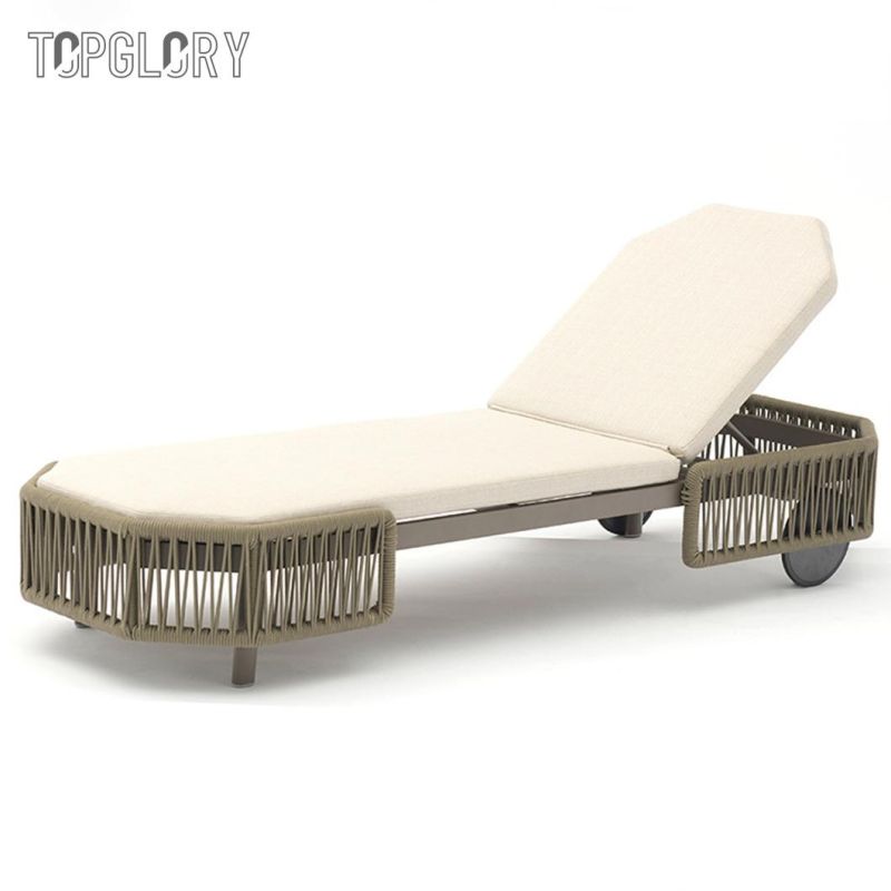Hotel Project Modern Outdoor Furniture Patio Rattan Wicker Sofa Bed Garden Lounge Beach Daybed