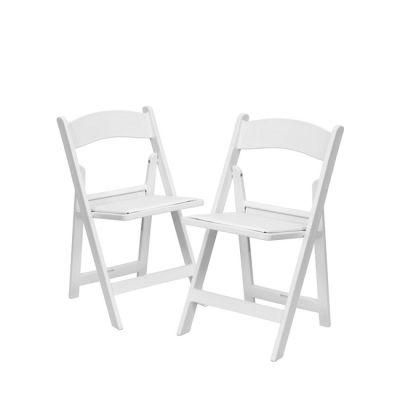 Outdoor White Resin Folding Wimbledon Chair for Wedding Party Events