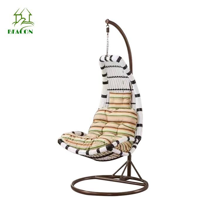 Moon Shaped Comfortable Leisure Hanging Swing Chair with Waterproof Cushion
