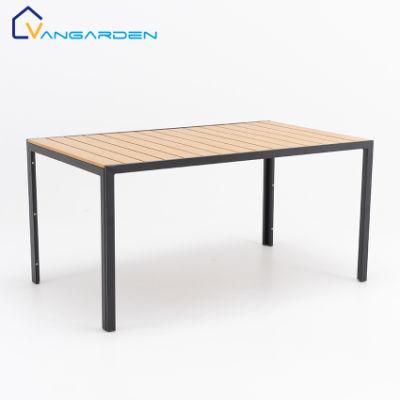 Vangarden Rectangular Plastic Wood Aluminum Outdoor Garden Alum Dining Table