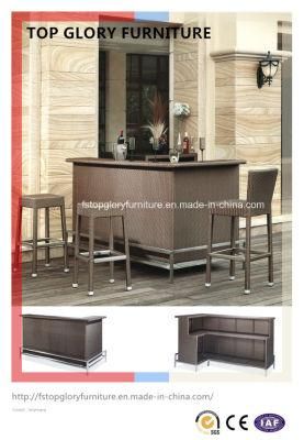 Bar Furniture PE Rattan Stools and Table (TG-1708)