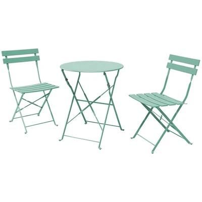 3 Piece Foldable Table and Chair Patio Bistro Set
