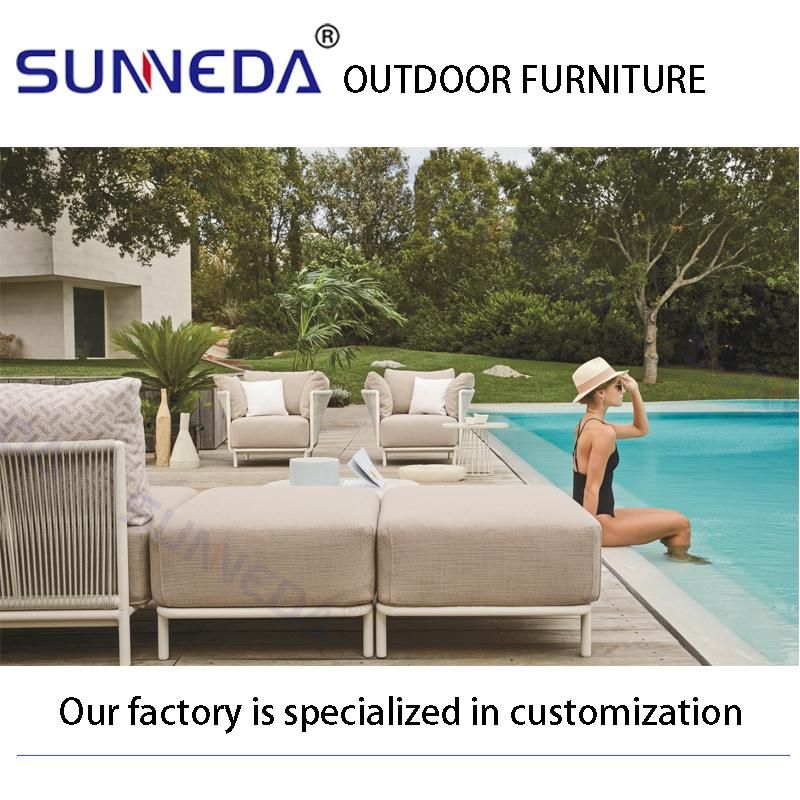 Outdoor Garden Plastic Compact Wood Practical Corner Loveseat