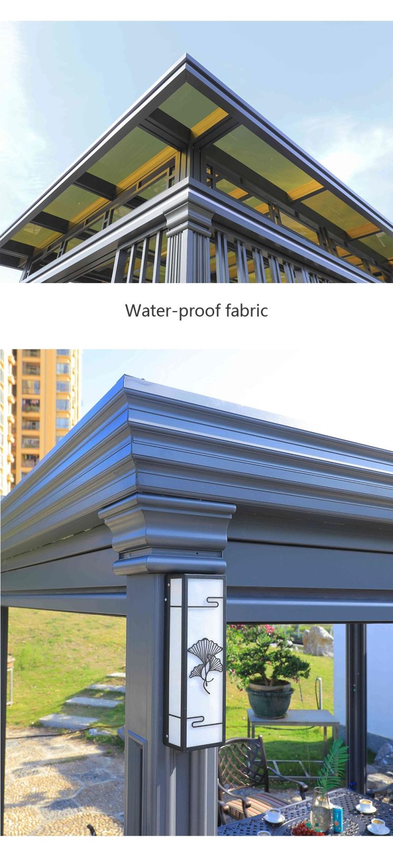 Customized Aluminum Darwin or OEM Carton Package Garden Pergola on Deck