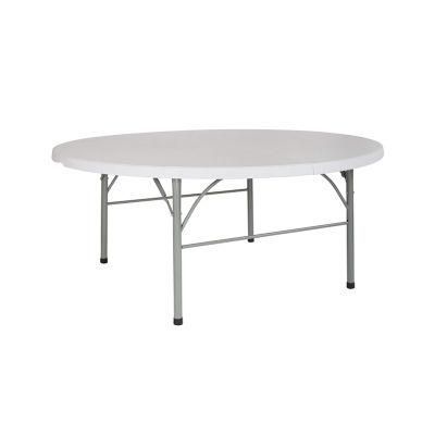 10 People Dining Plastic Folding Roynd Table 6FT