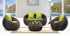 Rattan Outdoor Sofa (958) , Rattan Wicker Sofa, Plastic Garden Sofa