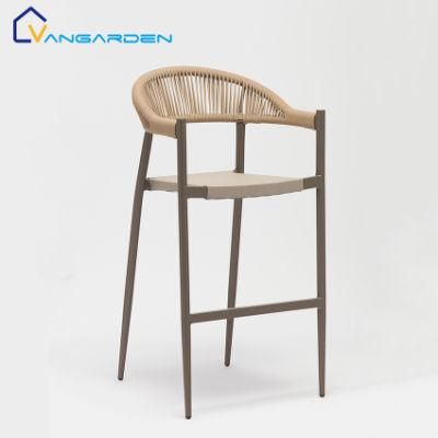 Elegant Bistro Garden Stacking Outdoor Aluminum Chairs Seat with Mesh Patio Furniture