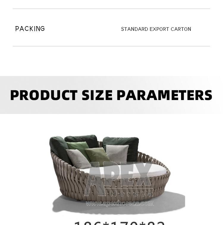 Outdoor Garden Patio Hot Sale Home Sunlounger Balcony Rattan Sunbed