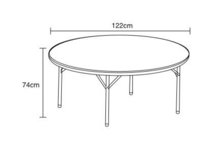 Hot-Sale Restaurant Meeting Hotel Furniture Metal Leg Folding Table