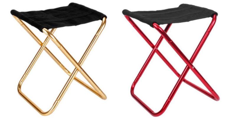 Aluminium Outdoor Alloy Folding Fishing Seat Stool Portable Foldable Fishing Chair for Camping Fishing Picnic BBQ Beach