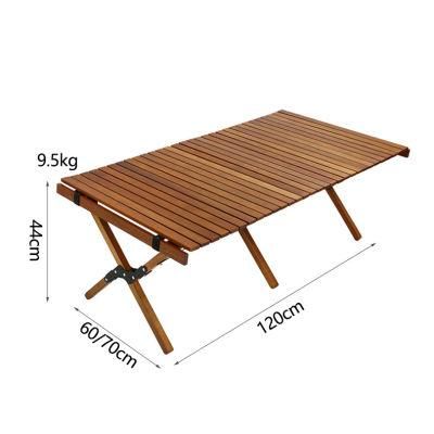 Outdoor Patio Garden Easily Taken Camping Hiking Wooden Beech Folding Dining Table Furniture