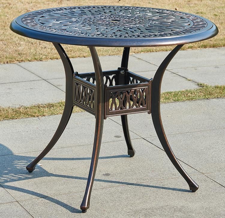 Cast Aluminum Patio Furniture Round Garden Exclusive Outdoor with Round Table