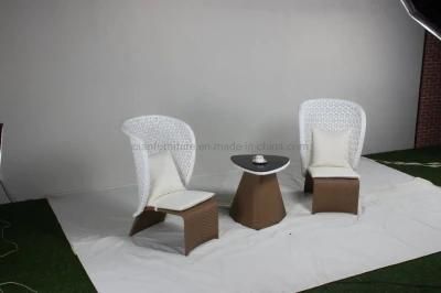 3PCS Leisure High Back Chair Outdoor Furniture with Coffee Table