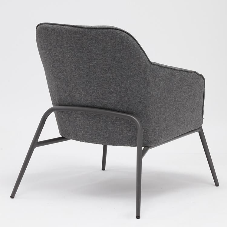 Patio Lounge Dining Chair for Garden Outdoor or Interior Furniture with Metal Frame