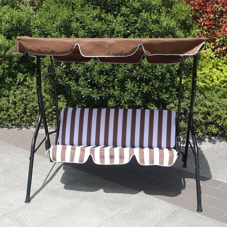 3 Seater Patio Swing Chair Hanging Rocking Chair with Canopy