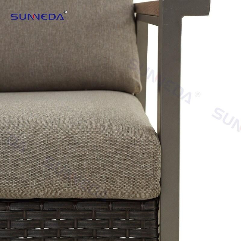 Aluminum Outdoor Hotel Apartment Armrest Sofa Double Sofa