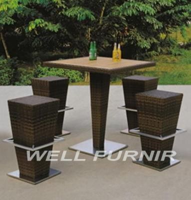 Wicker/Rattan Furniture Outdoor Stool with Patio Table (WF-7422)