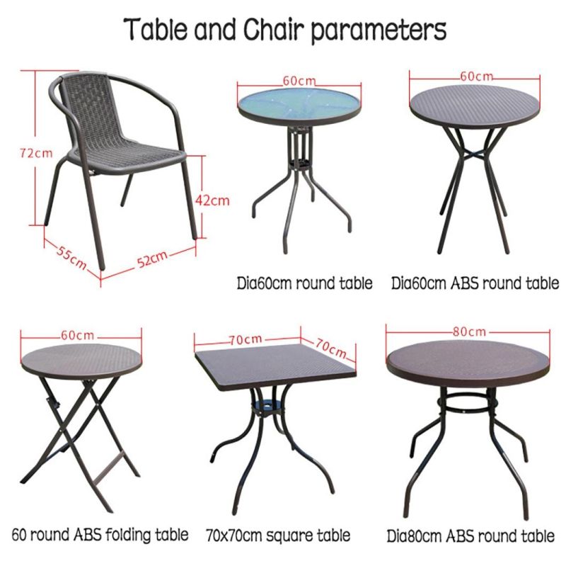 Factory Price Wholesale Small Garden/Patio/Hotel Metal End Table Waterproof Outdoor Round Indoor Coffee Tea Tables Tempered Glass Top Table for Garden Furniture