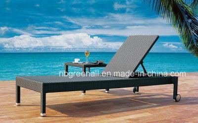 Wicker Aluminum Frame Outdoor Rattan Beach Lounge Leisure Chair Garden Set
