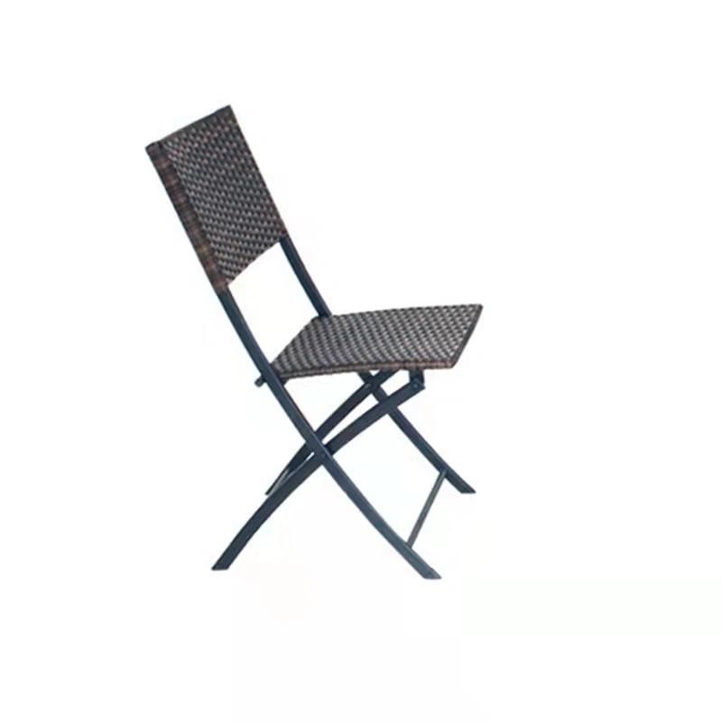 Outdoor Garden Hotel General Folding Rattan Folding Table and Chair Complete Set of Furniture