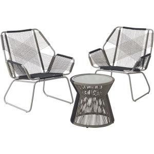 3 Pieces Rattan Outdoor Dining Table Set Patio Outdoor Rattan / Wicker Furniture Sets