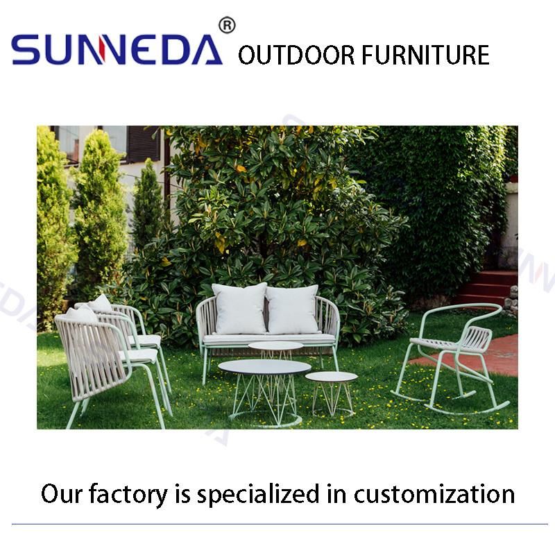 New Design Simple Style Waterproof Hotel Restaurant Courtyard Sofa Armchair Set