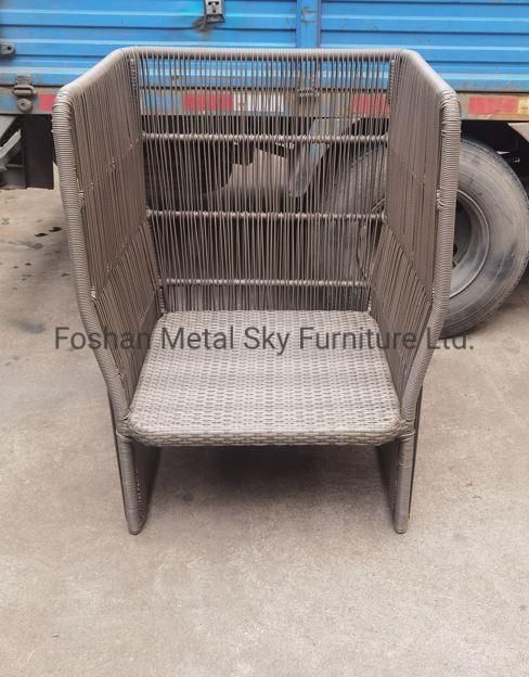 Outdoor Hotel Restaurant Villa Patio Garden Rope Wicker Rattan Aluminum Sofa