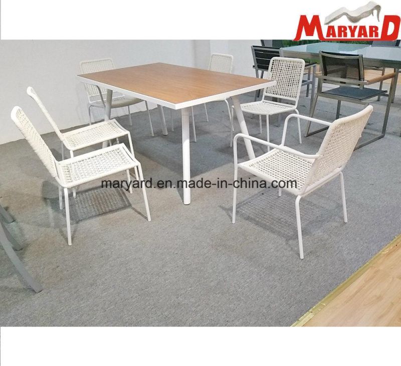 Outdoor Furniture Rope Weaving Garden Dining Chair for Cafe Restaurant