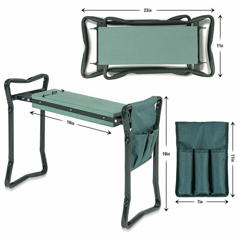 Garden Kneeler and Seat Protects Your Knees, Clothes From Dirt & Grass Stains Foldable Stool for Ease of Storage EVA Foam Pad Sturdy and Lightweight Bench