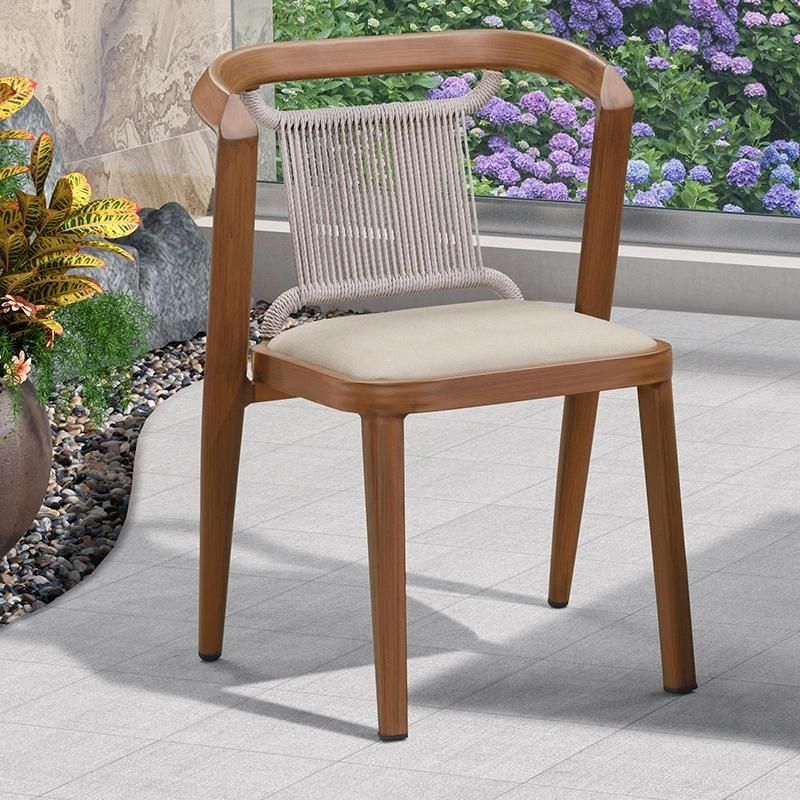 Modern Balcony Garden Chair Outdoor Waterproof Fabric Woven Rope Outdoor Chair with Coffee Table Set Patio Outdoor Furniture Dining Chairs