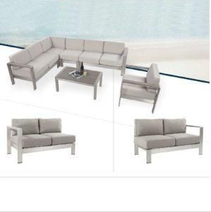 King Patio Leisure Outdoor Hotel Furniture Luxury Garden Furniture Aluminium Selectional Lounge Sofa, Garden Patio Corner Sofa