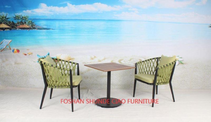 Aluminum Outdoor Rope Chair Patio Furniture for Hotel Project