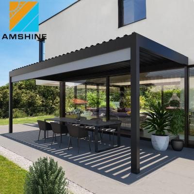 Outdoor Living Spaces Customized Sized Deck Louvered Pergola Adjustable Louver Roof Gazebos Garden Bioclimatic Aluminum Canopy Gazebo