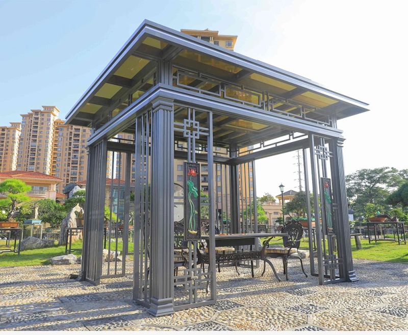 OEM or ODM New Darwin Carton Package Outdoor Gazebo Metal Pergola