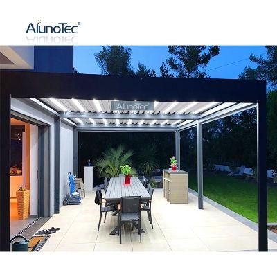 Powder Coating Garden Shading Modern Pergola Design Aluminum Louver Blade Roof Gazebo