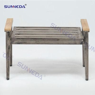Patio Chair with Teak Wood Two Side and High Density Cotton Seat