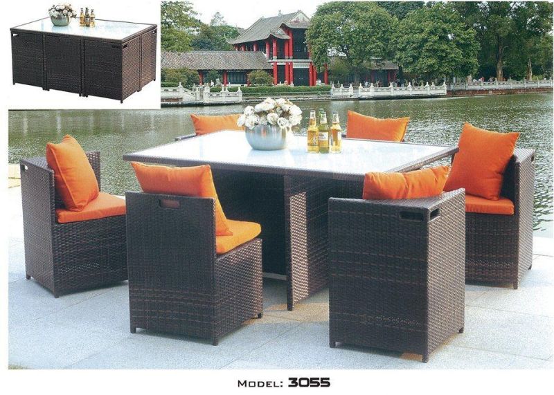 Wholesale Garden Furniture Sets PE Rattan Desk Table Chair Sets