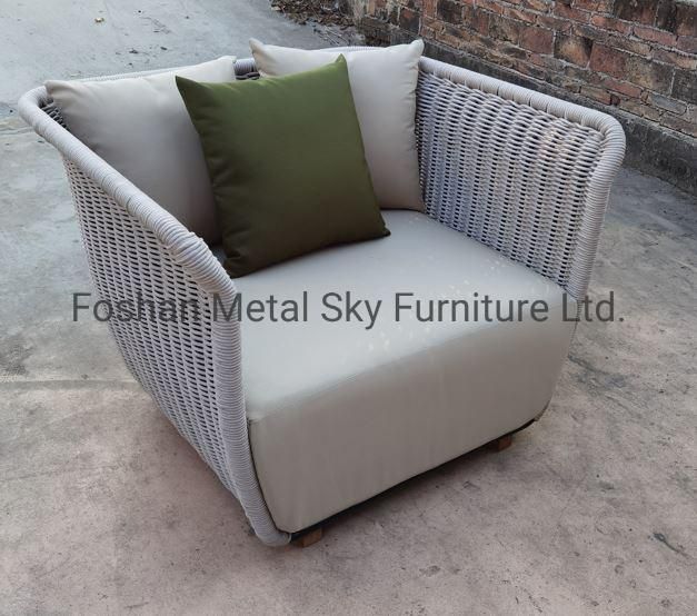 Outdoor Aluminum Garden Hotel Restaurant Patio Wicker Rattan Rope Sofa