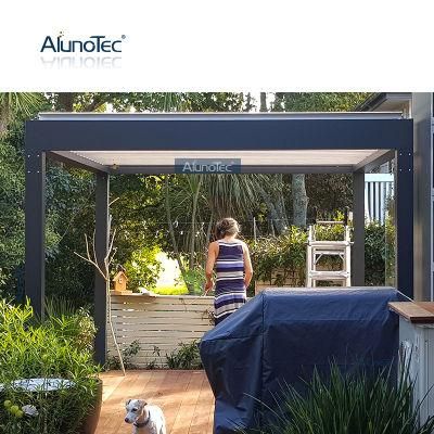 Easily Assembled Swimming Pool Patio Canopy Modern Gazebo Adjustable Louvered Roof Aluminum Louver Pergola