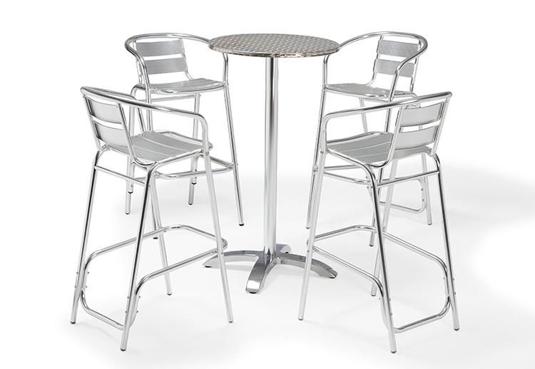 4 Seater Aluminum Outdoor Bar Furniture Table Set