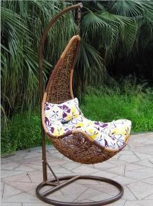 Outdoor Garden Rattan Wicker Furniture Hanging Maple Leaf Swing Chair