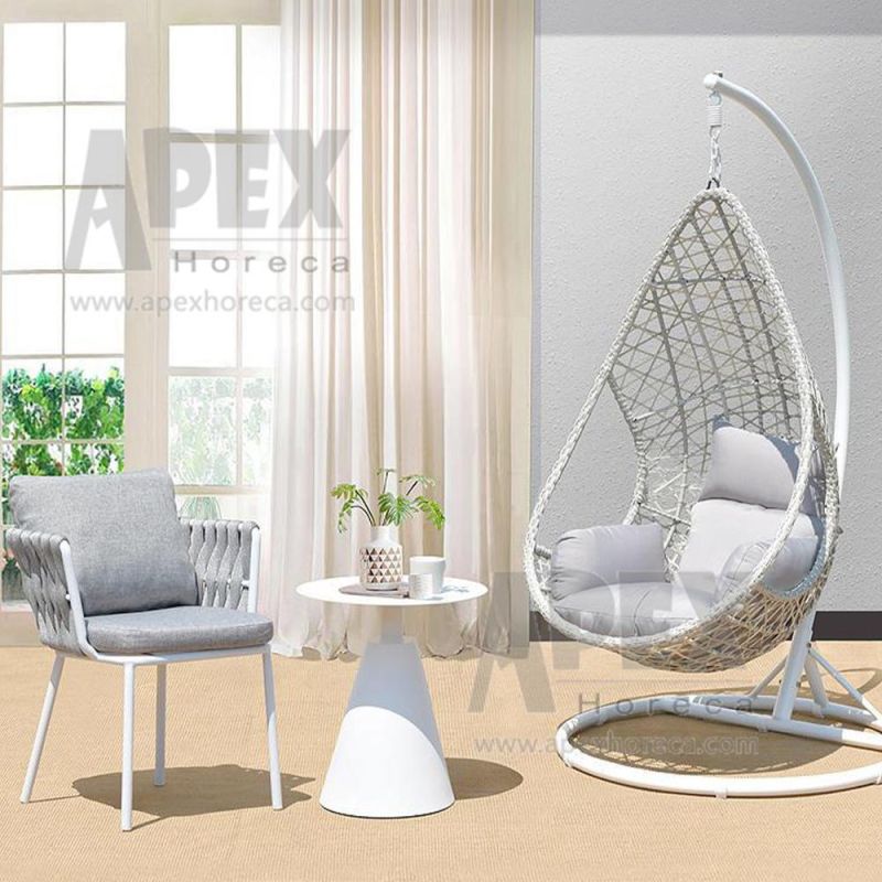 Custom Modern Outdoor Furniture Metal Egg Hanging Swing Chair