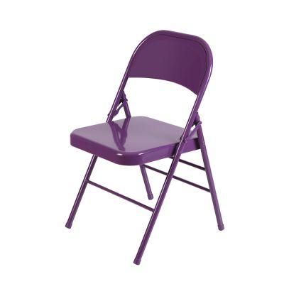 Manufacturer Low MOQ Fast Delivery Custom Travel Outdoor Camping Purple Folding Chairs