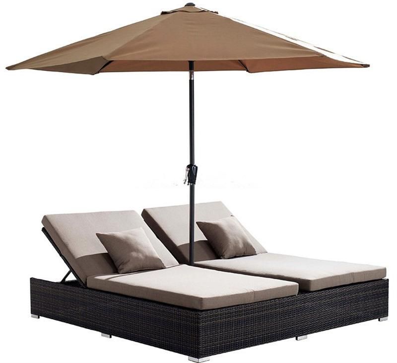 Hot Sales Outdoor Double Bed Rattan & Wicker Bed