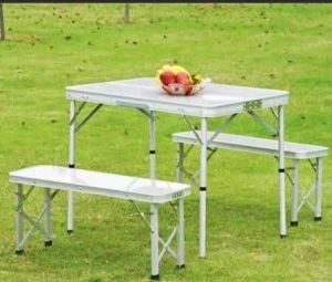 Easy Carry Handle Height Adjustable Craft Aluminium Camping Utility Folding Table
