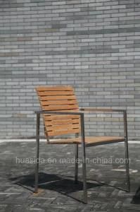 Stainless Steel Teak Wood Garden/Restaurant Chair